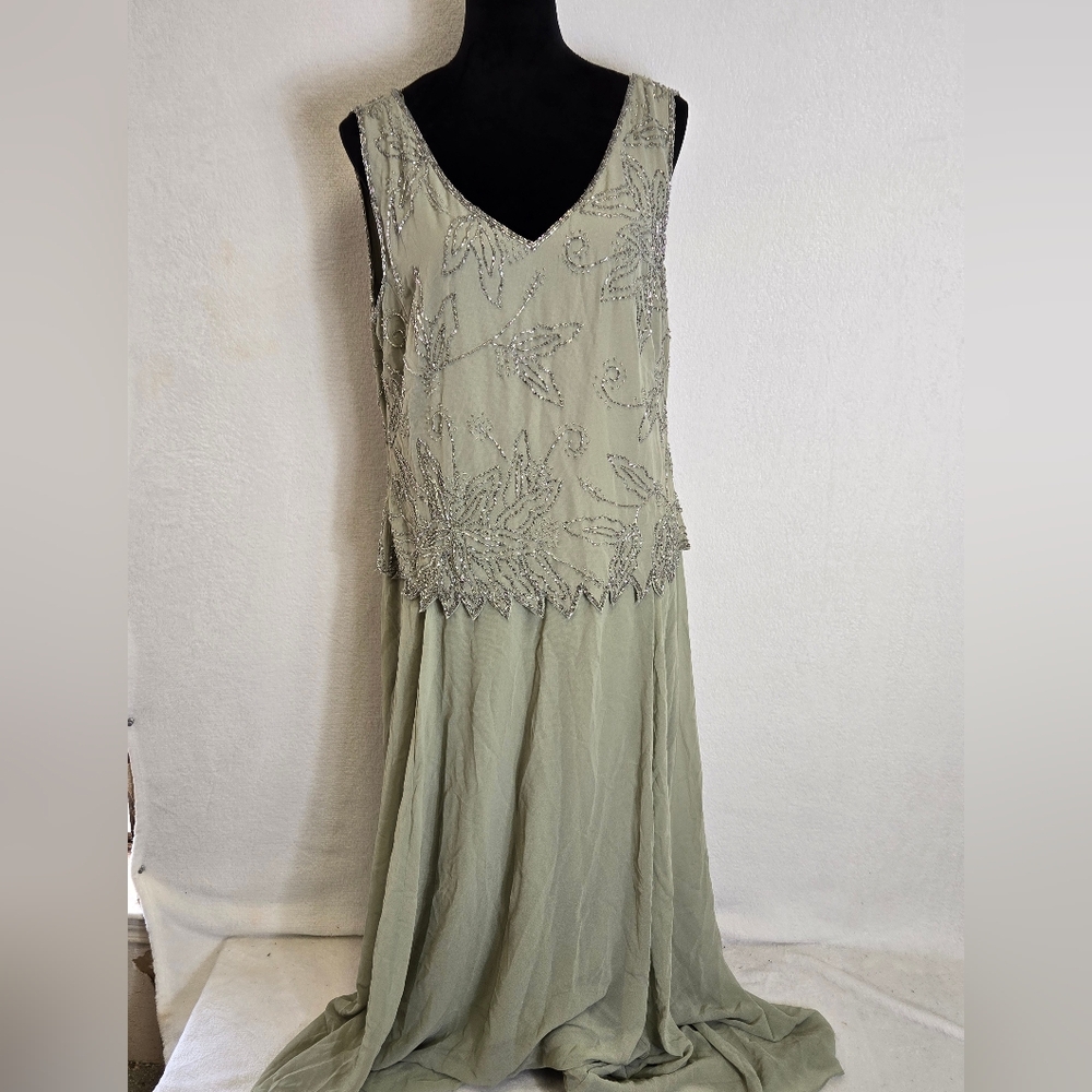J Kara beaded dress with jacket with tags size 16